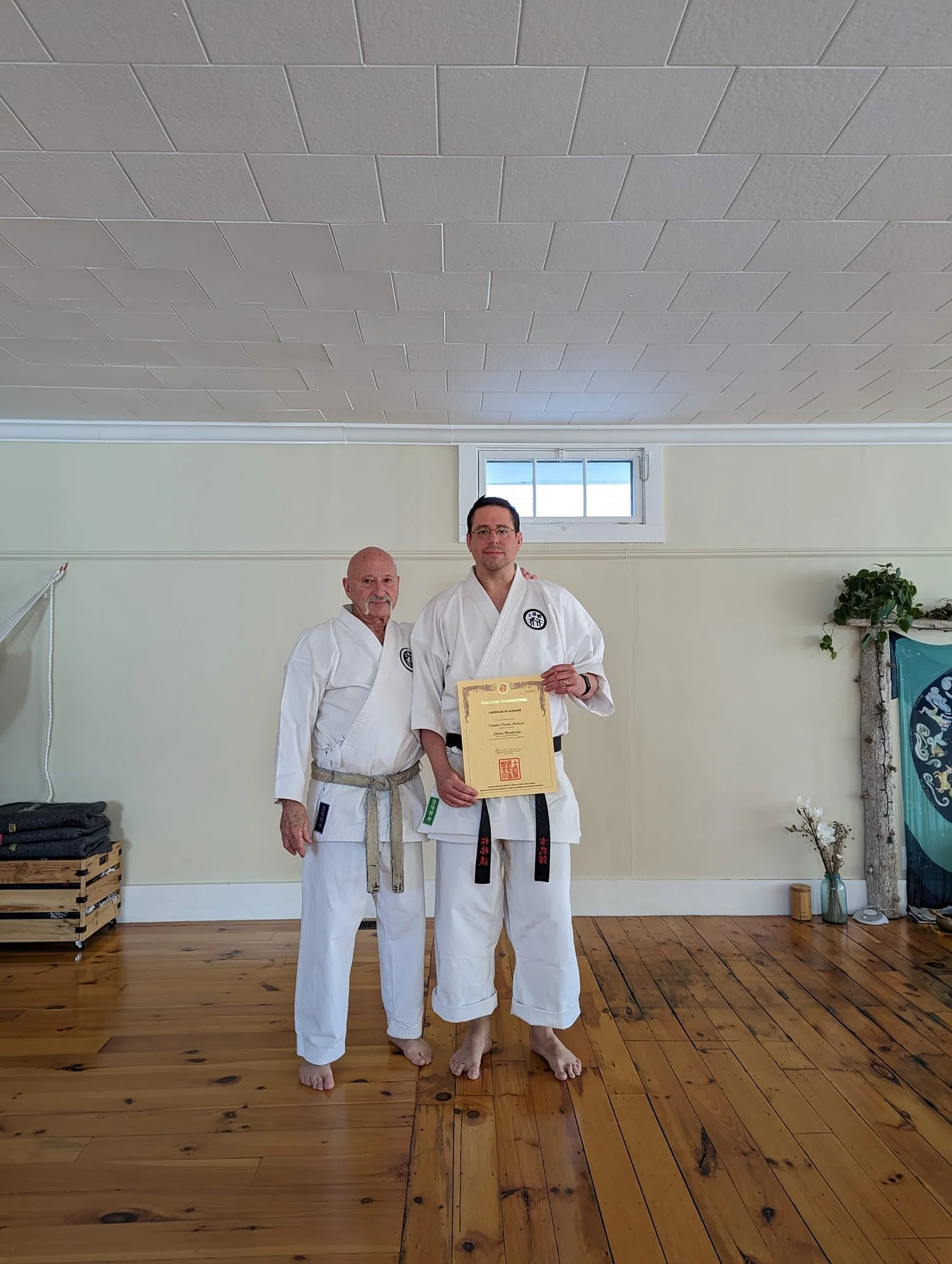 Students practicing karate at Crane Karate Academy